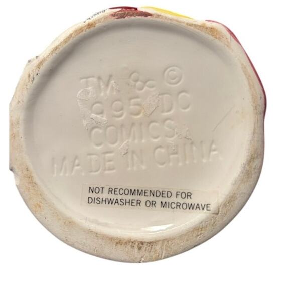 Vintage 1995 DC comics Mug Two Face Batman. Ceramic pink purple EUC rare VTG - Picture 7 of 7